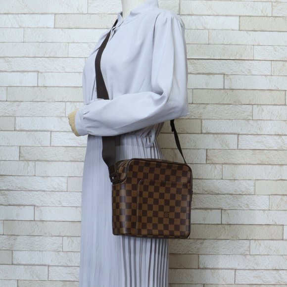 Louis Vuitton Olaf PM Damier Shoulder Bag Canvas N41442 Brown Unisex LOUIS VU... - Picture 2 of 8